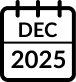 December 2025 calendar icon